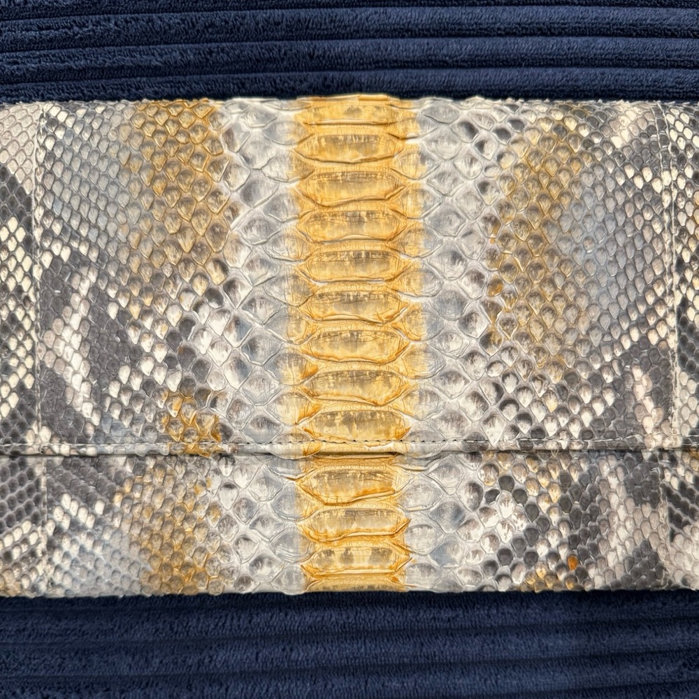 Carlos Falchi Python Clutch Bag - image 2